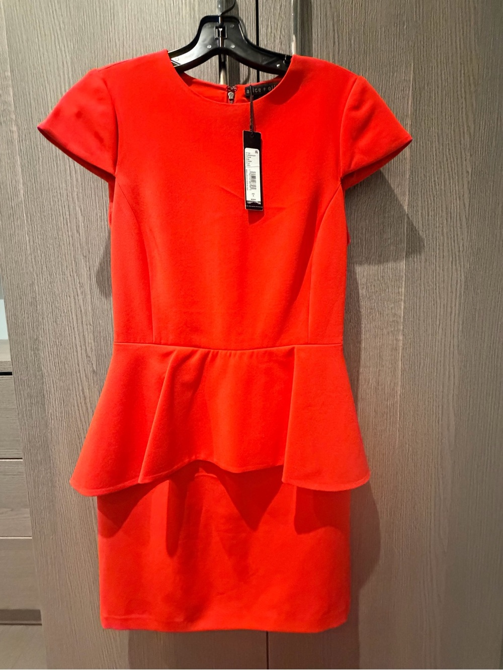 A+O Red Peplum Sheath Dress - Women